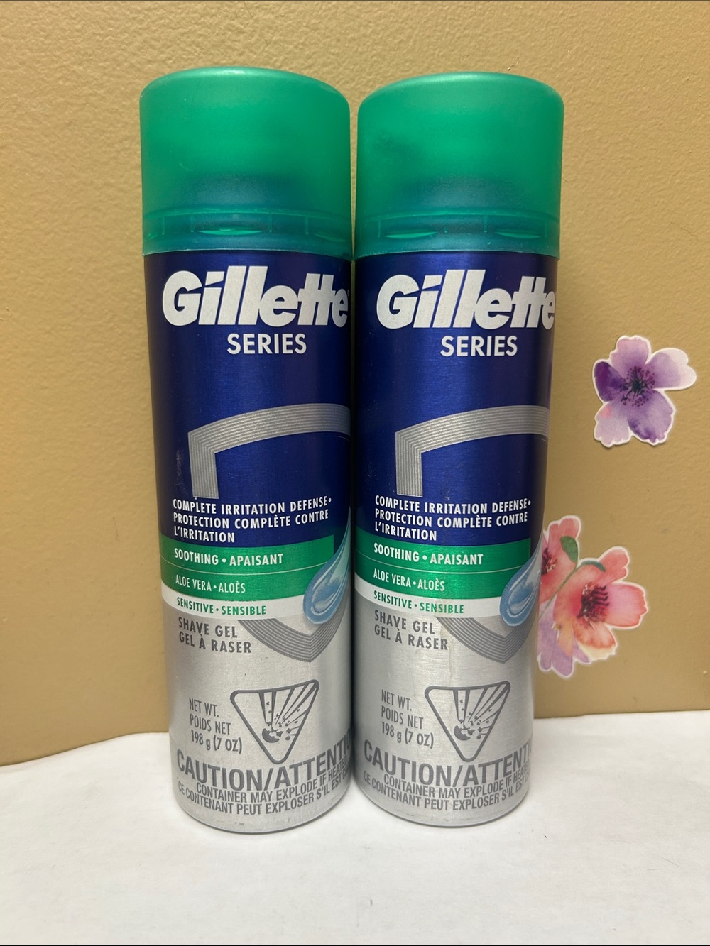 Gillette Series Soothing Aloe Sensitive Shave Gel - 7 oz. X 2